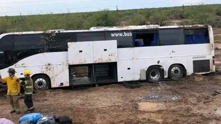Autobús sufre accidente en el tramo Obregón-Guaymas