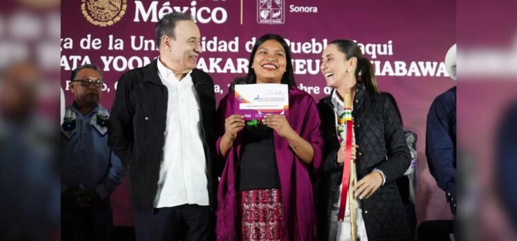 Gobernador Durazo y presidenta Sheinbaum impulsan educación del Pueblo Yaqui