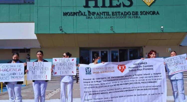 Empleados de salud en Sonora continúan trabajando bajo protesta